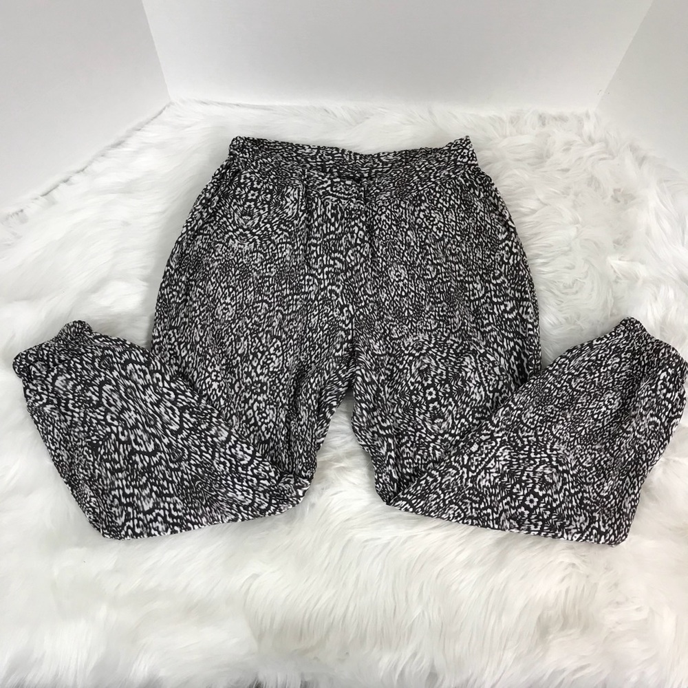 DKNY Parachute Crop Print Pant Elastic Waist Ankle
